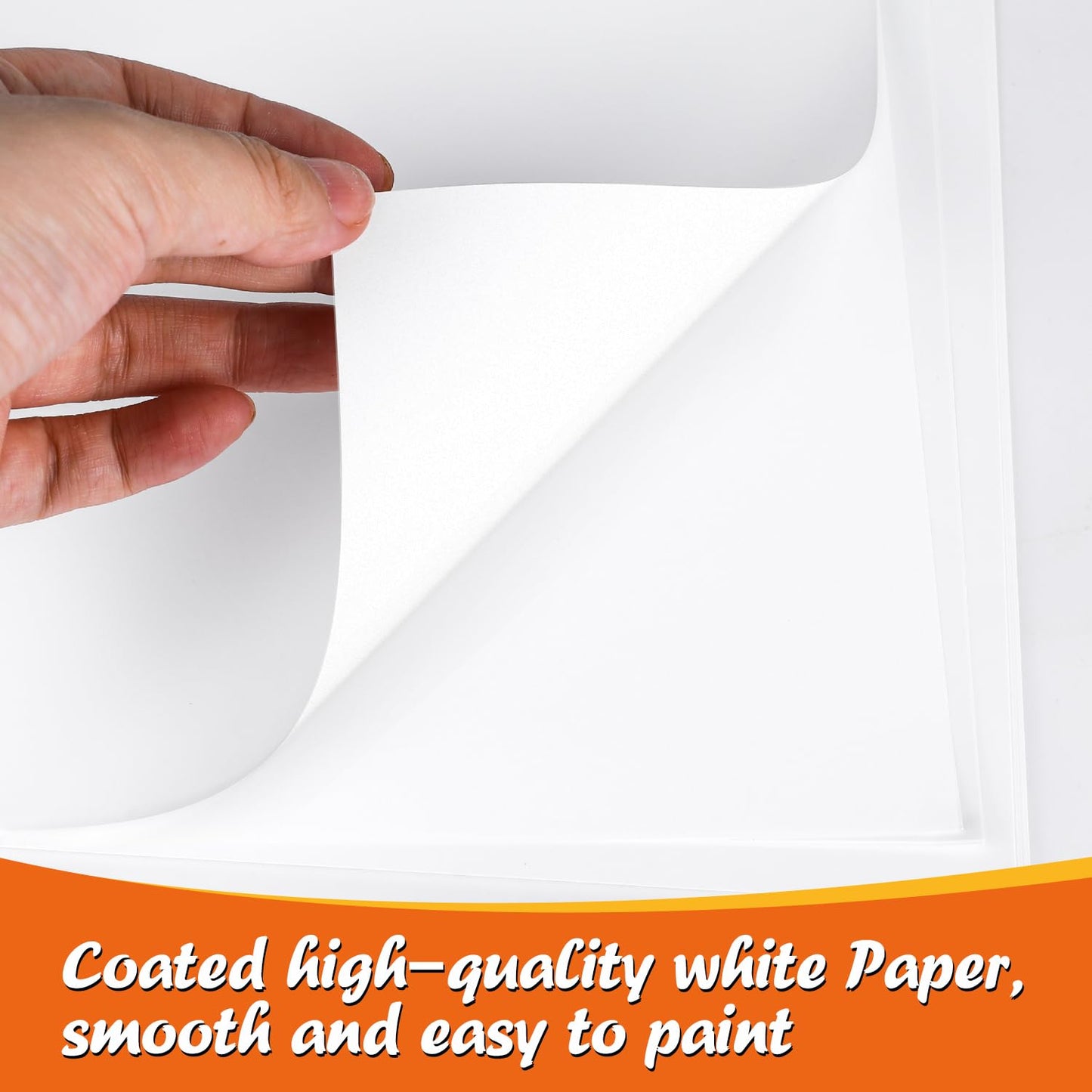 AROIC 70 Sheets Finger Paint Paper – 11.8 x 15.7 in, Non-Toxic, Versatile for Kids & Toddlers