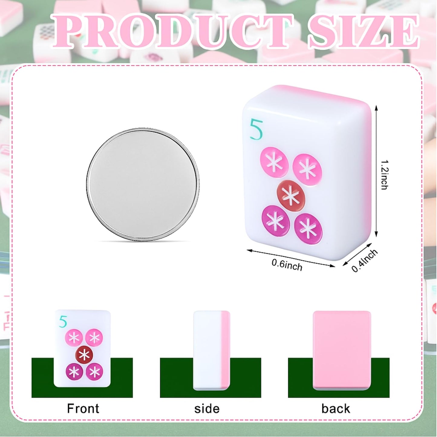 Arrowbash American Mahjong Set - 160 Tiles - 1.2-inch Hand-Carved Pattern