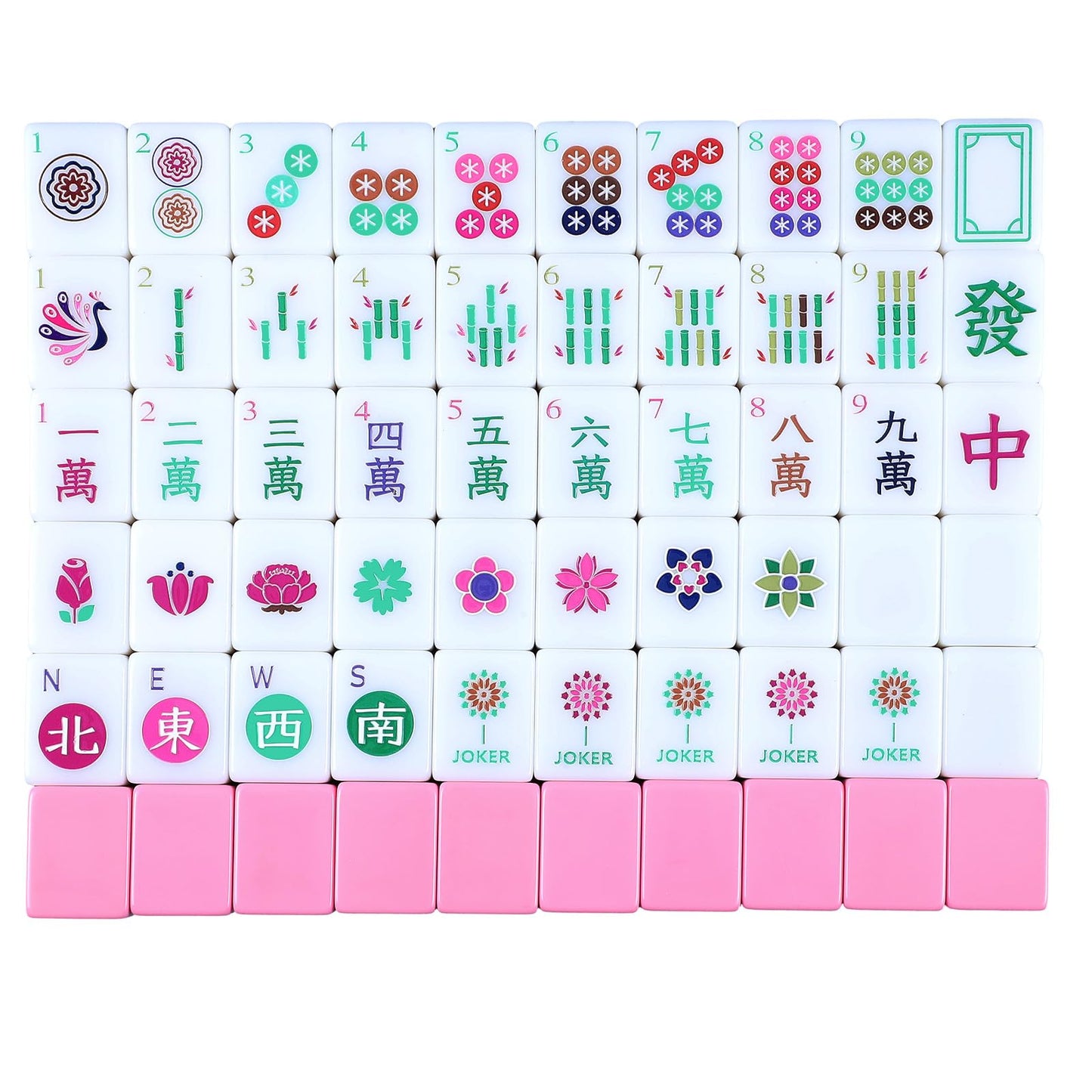 Arrowbash American Mahjong Set - 160 Tiles - 1.2-inch Hand-Carved Pattern