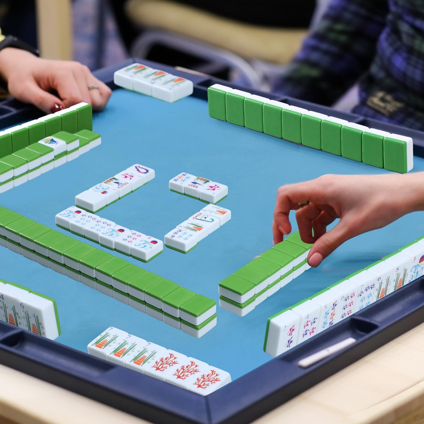 Arrowbash 160-Piece American Mahjong Set — Summer Theme, Hand-Engraved Tiles