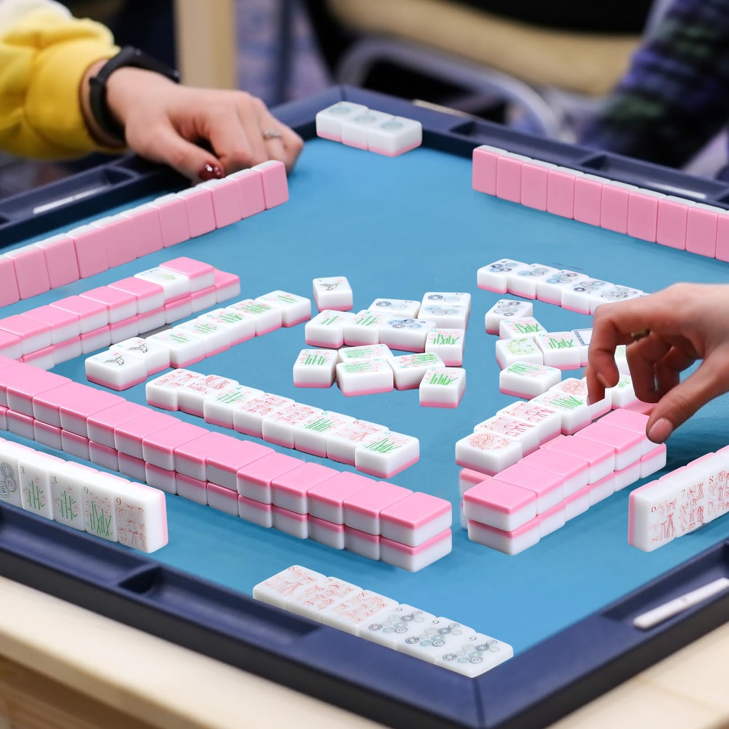 Arrowbash 160 Pcs Mini Mahjong Tiles Set – 1.2-Inch Tiles for American Mahjong with 8 Pattern Designs