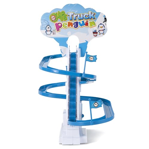 ARSUK Penguin Race Game Toy – Musical Roller Coaster Track with LED Lights