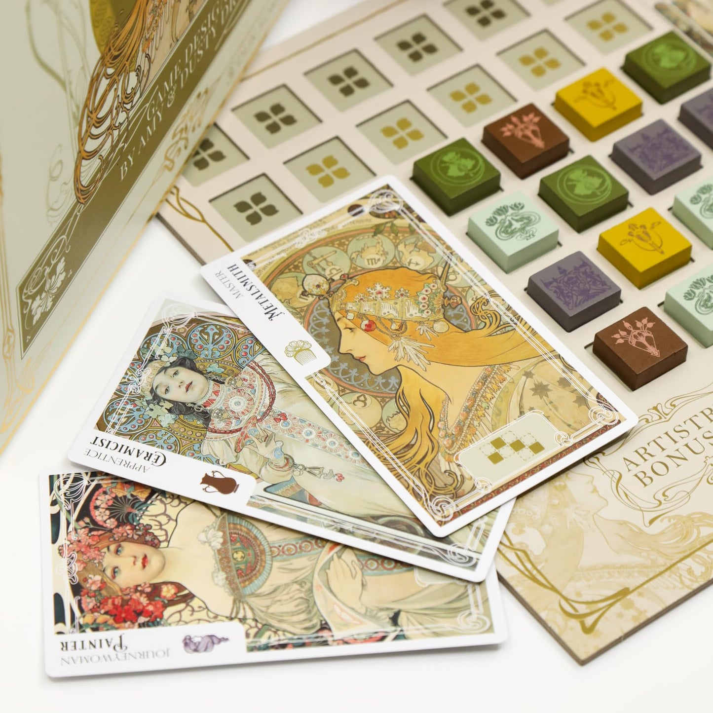ART NOUVEAU ARTISTRY – Board Game for 1-4 Players | Family Strategy | 8+