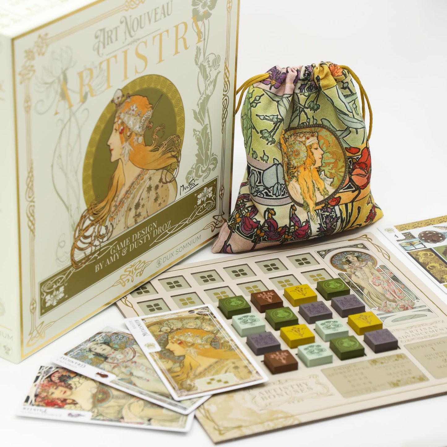 ART NOUVEAU ARTISTRY – Board Game for 1-4 Players | Family Strategy | 8+
