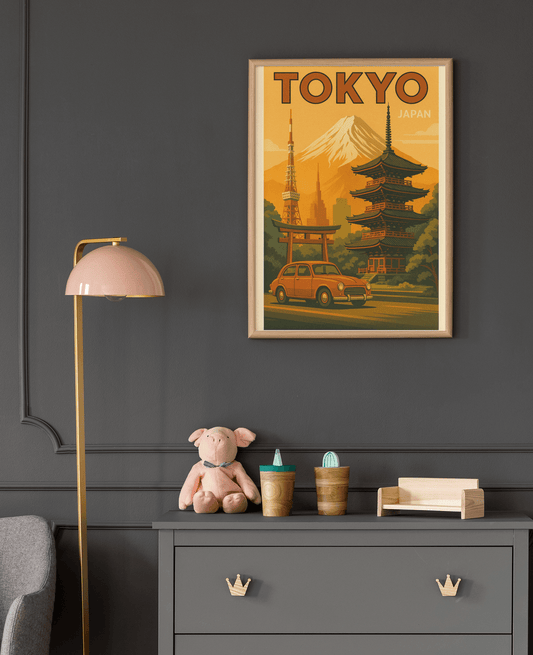 Vintage Tokyo Travel Poster