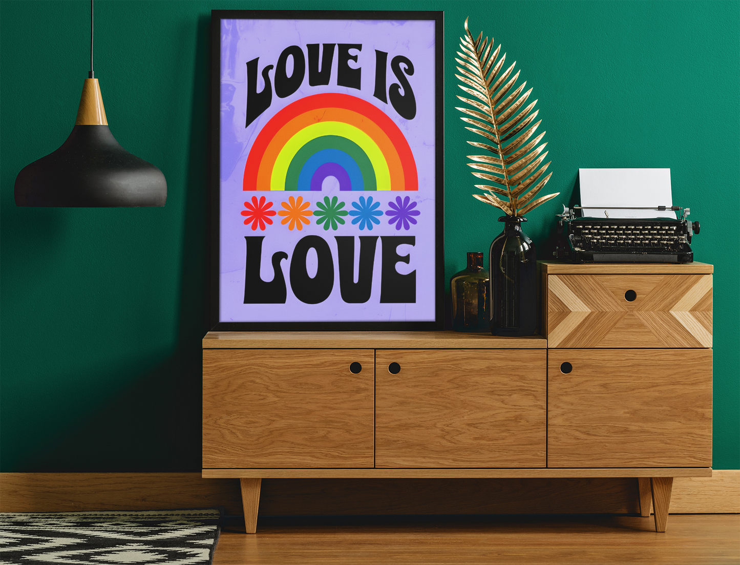 Love Is Love Wall Art – Retro Pride Poster