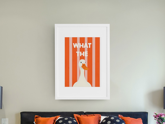 What The Duck Wall Art – Minimalist Animal Poster