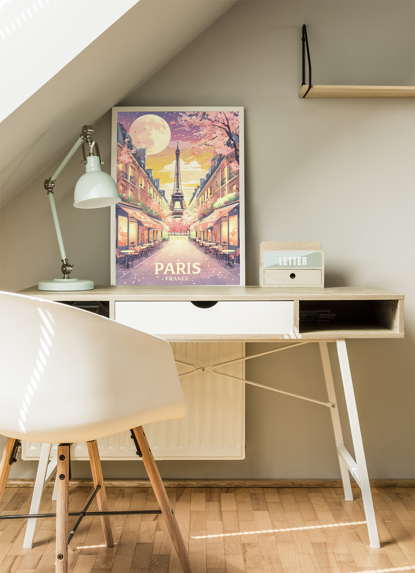 Paris Wall Art – Eiffel Tower Sunset Print