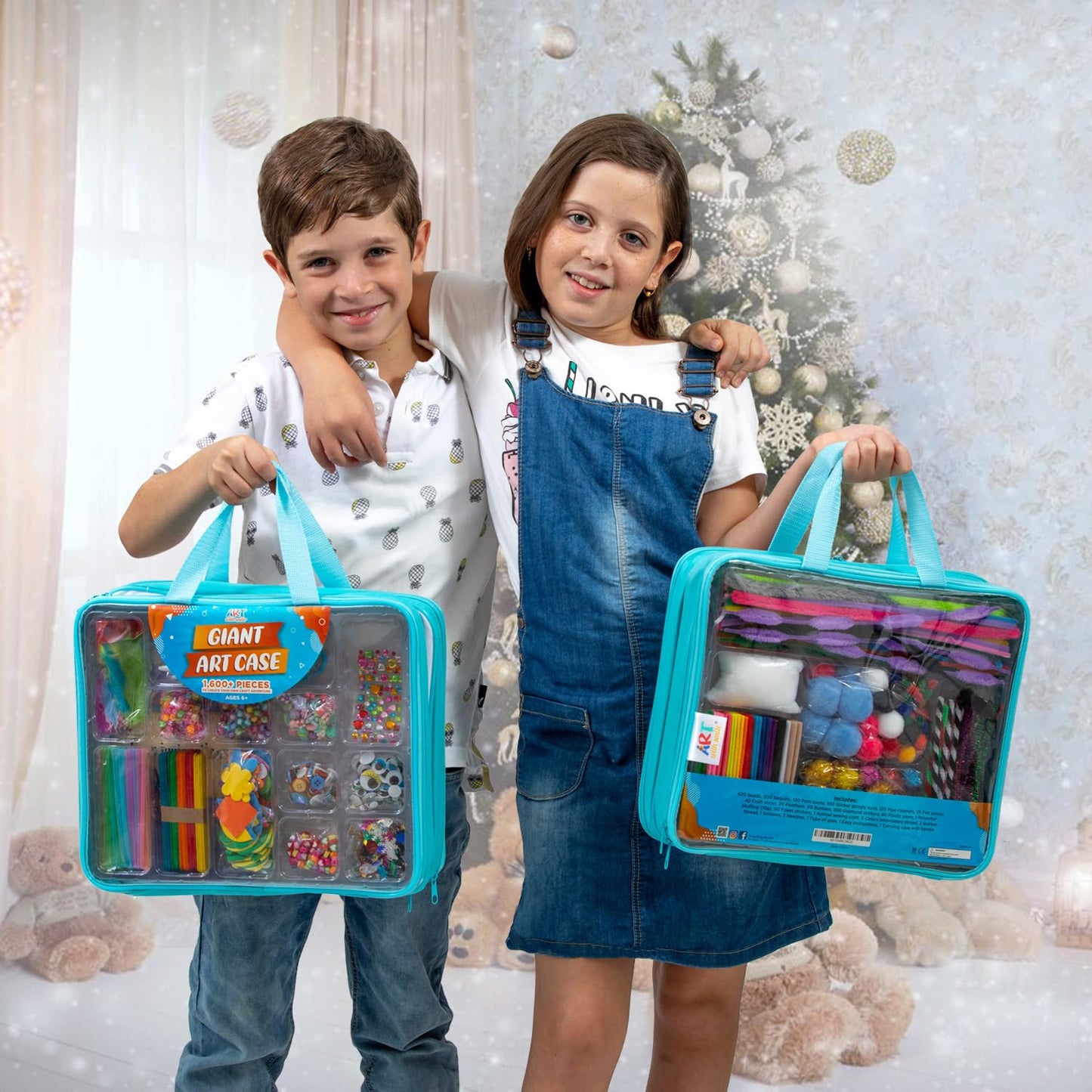 Art with Smile 1,600+ Pcs Craft Kit for Kids – DIY Projects & Creative Supplies