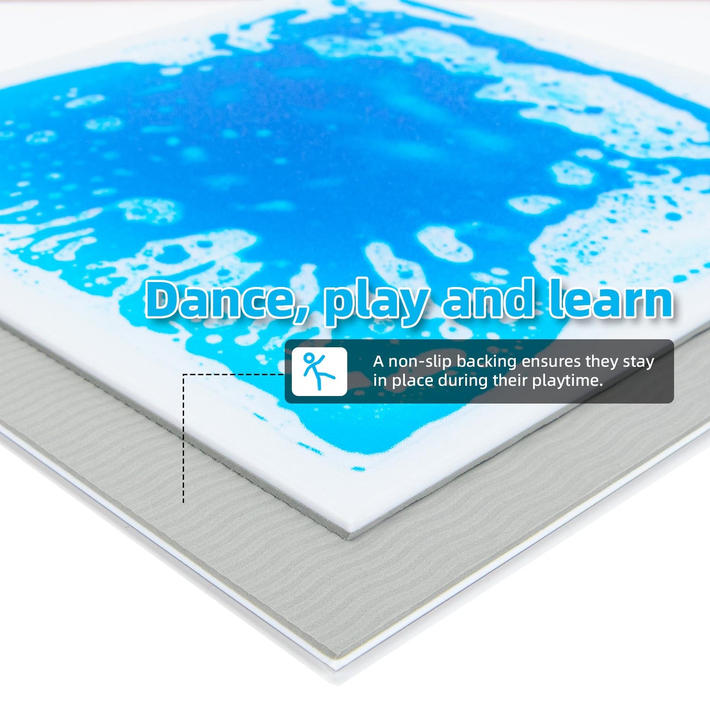 Art3d Liquid Sensory Floor Tiles – 30x30 cm Playroom (4 Tiles)
