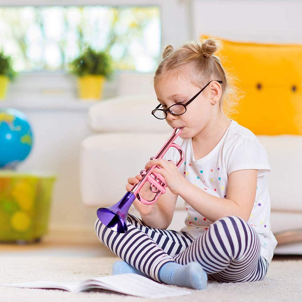 ArtCreativity 13-Inch Metallic Trumpets — Set of 5 Party Noise Makers for Kids