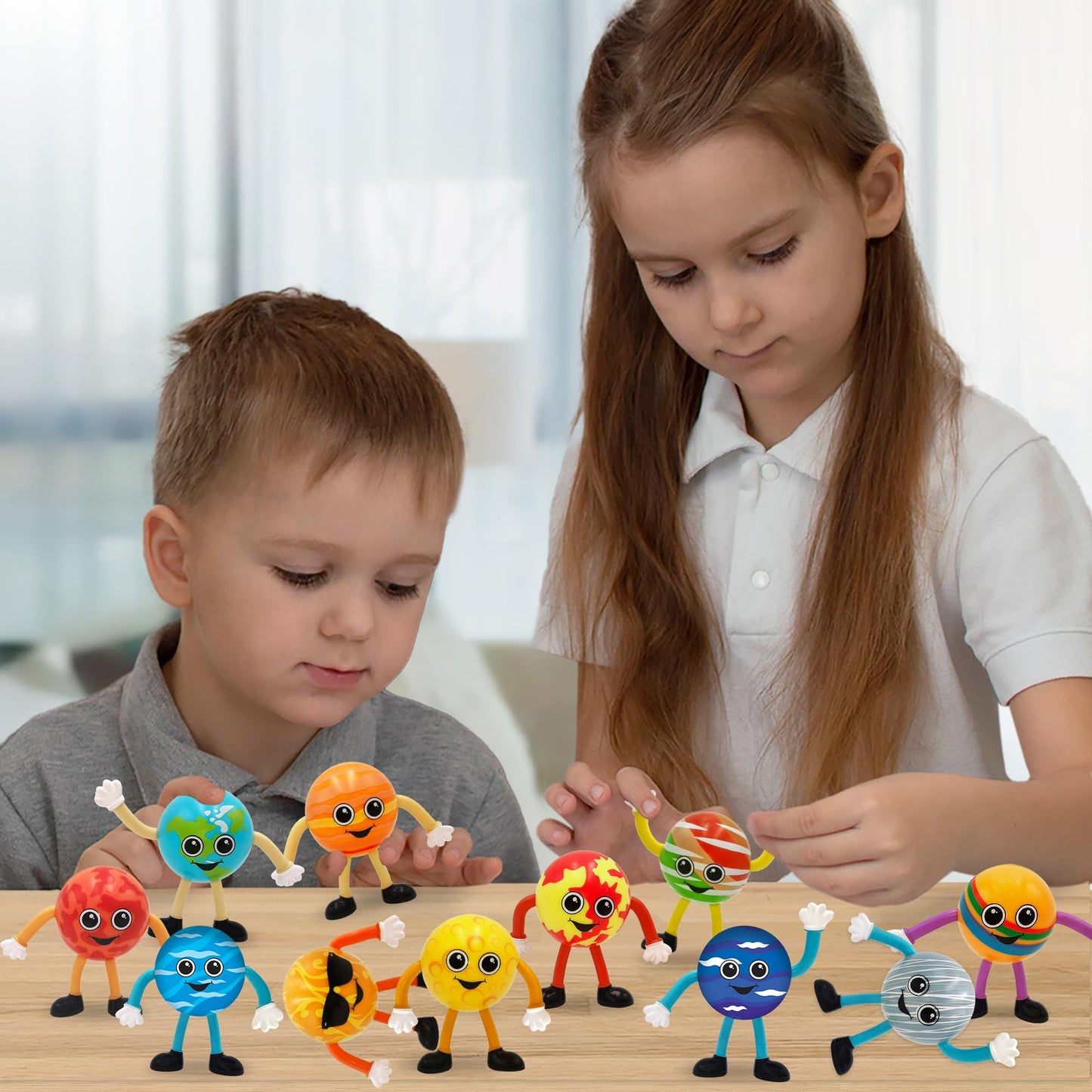 ArtCreativity Bendable Planets (Set of 11) – Space Themed Fidget Toys for Kids