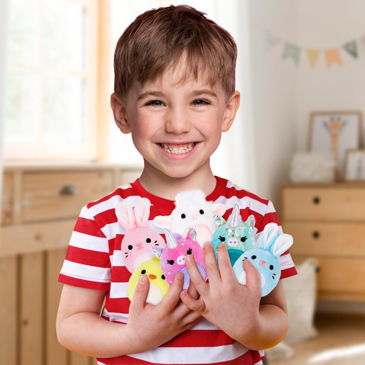 ArtCreativity Bulk Easter Stuffed Animals — 6 Pastel Plush Toys