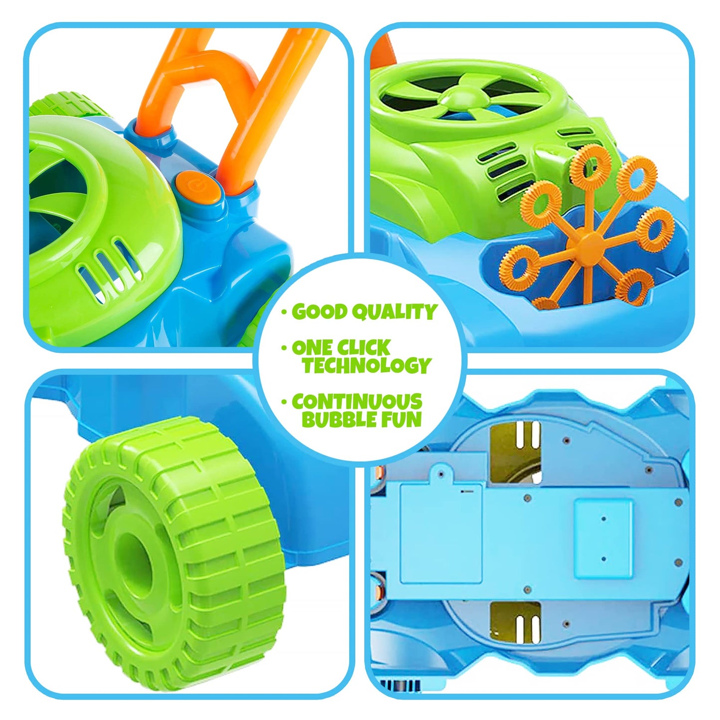 ArtCreativity Bubble Lawn Mower for Toddlers 1-3 – Bubble Blowing Push Toy