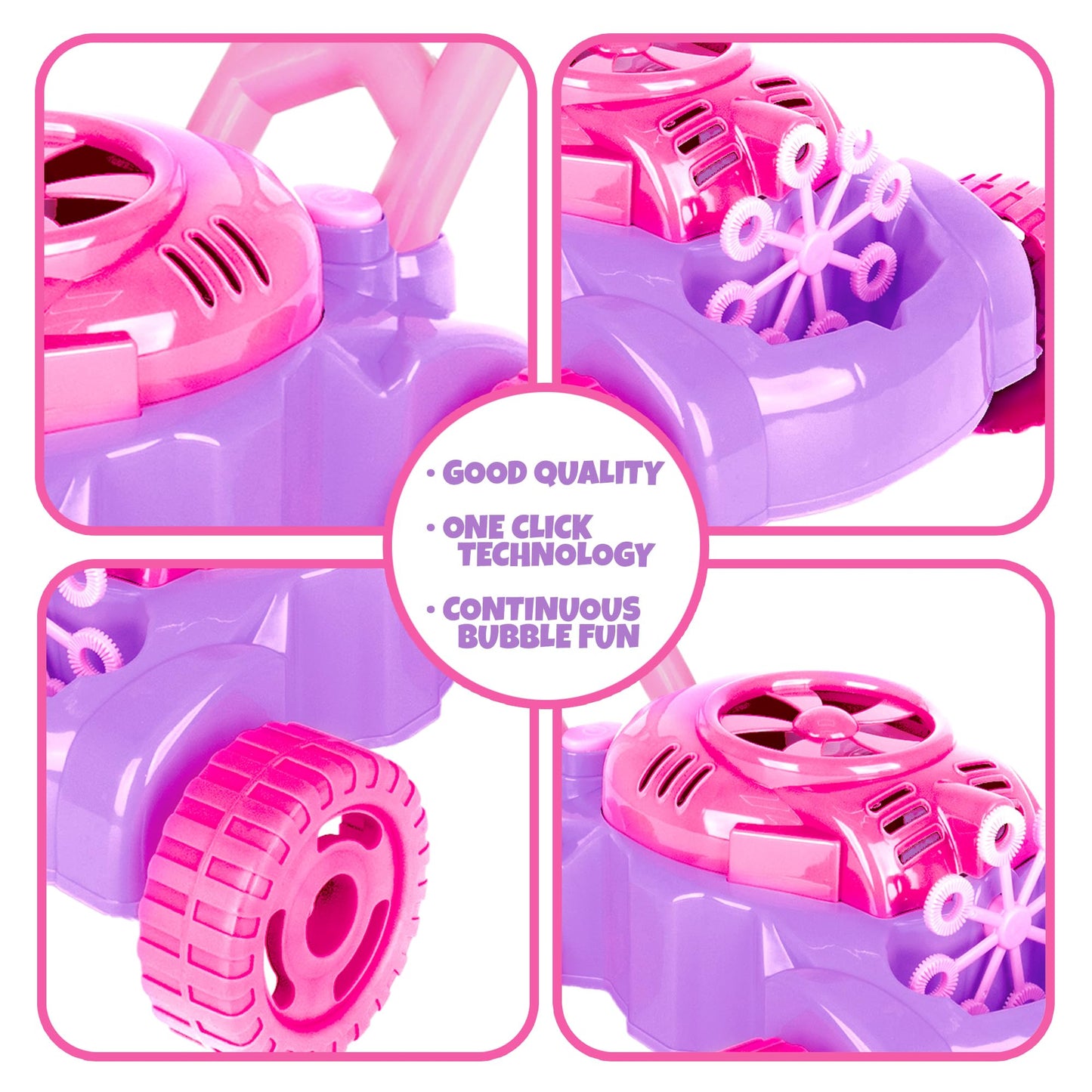ArtCreativity Bubble Lawn Mower – 18-inch Push Toy Bubble Machine for Toddlers & Kids