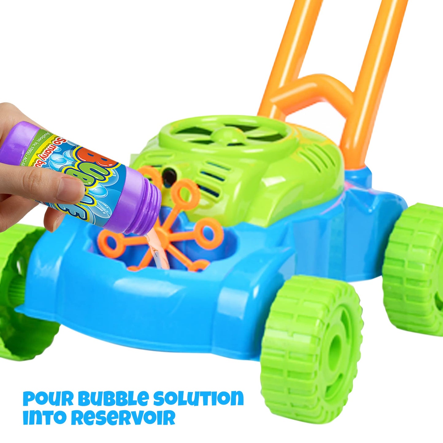 ArtCreativity Bubble Lawn Mower for Toddlers 1-3 – Bubble Blowing Push Toy