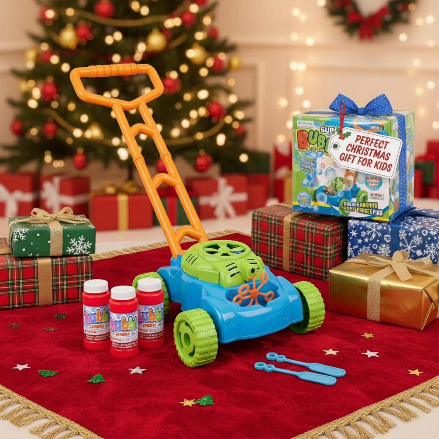 ArtCreativity Bubble Lawn Mower for Toddlers 1-3 – Bubble Blowing Push Toy
