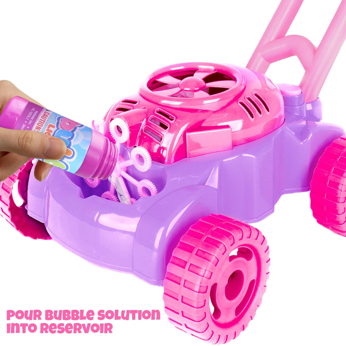 ArtCreativity Bubble Lawn Mower – 18-inch Push Toy Bubble Machine for Toddlers & Kids