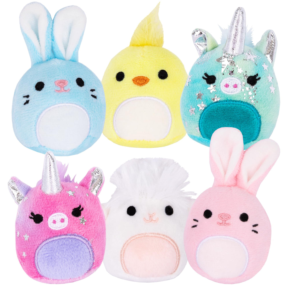 ArtCreativity Bulk Easter Stuffed Animals — 6 Pastel Plush Toys