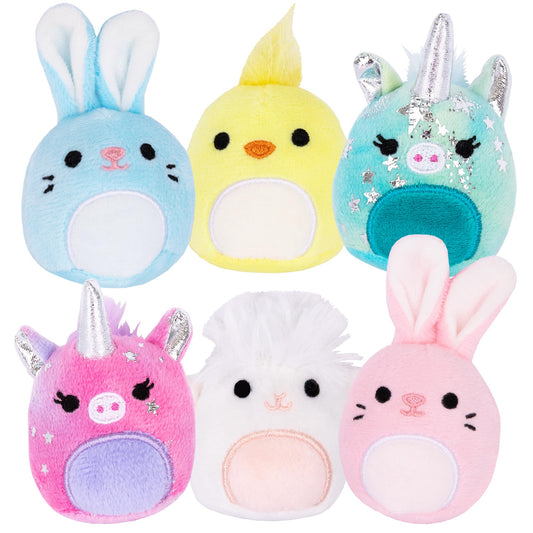 ArtCreativity Bulk Easter Stuffed Animals — 6 Pastel Plush Toys