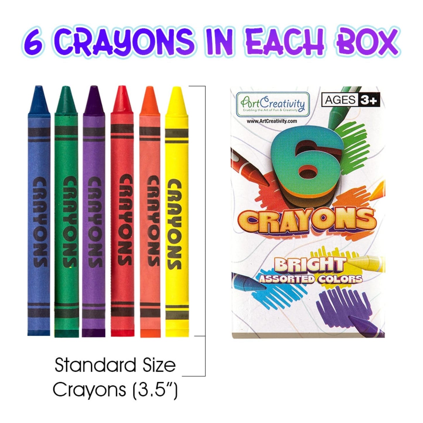 ArtCreativity Bulk Crayon Packs — 150 Crayons in 25 Sets, Non-Toxic for Kids & Classrooms