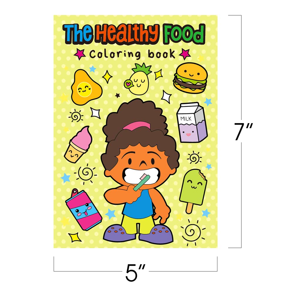 ArtCreativity Dental Kids 24-Pack 5x7 Mini Coloring Books - 6-Page Color Booklets