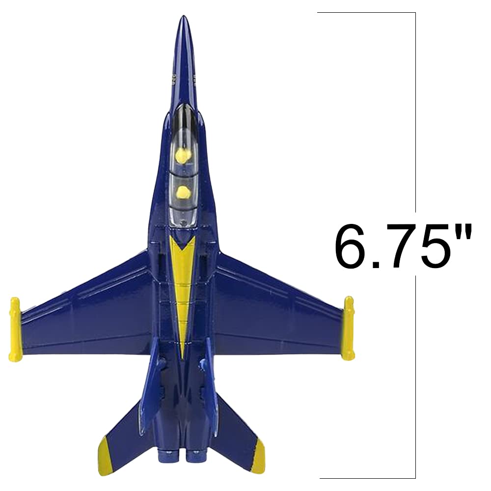 ArtCreativity Diecast F-18 Blue Angel Jets – 2-Pack Pullback Fighter Planes, 6.75 inches