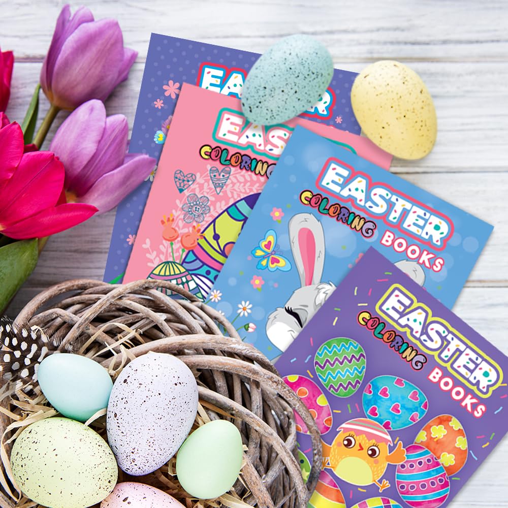 ArtCreativity 20-Pack Easter Mini Coloring Books – 5 Designs, 5" x 7"