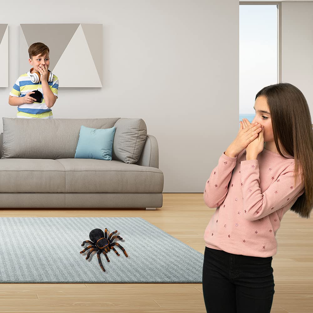 ArtCreativity Remote Control Spider – 8 Moving Legs, Light Up Eyes, Furry Tarantula Toy