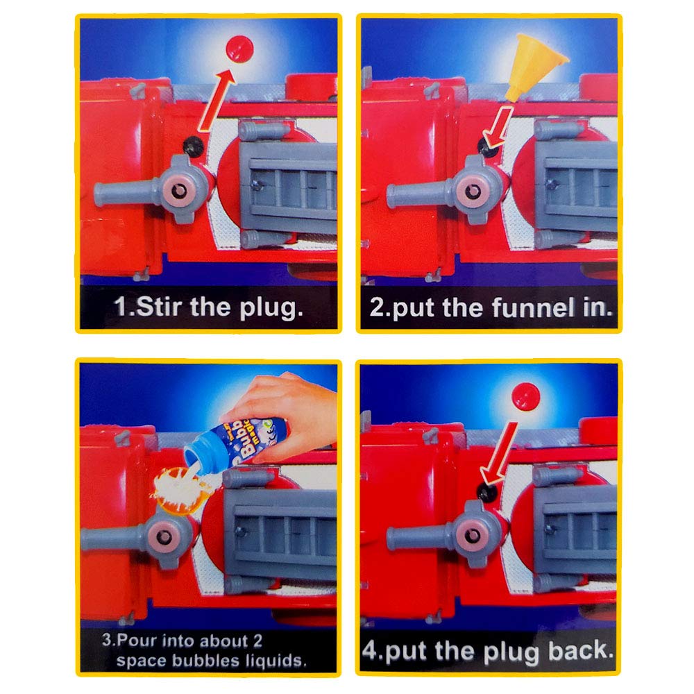 ArtCreativity Fire Truck Bubble Machine Toy with Lights & Siren – Gift for Kids 3-5+