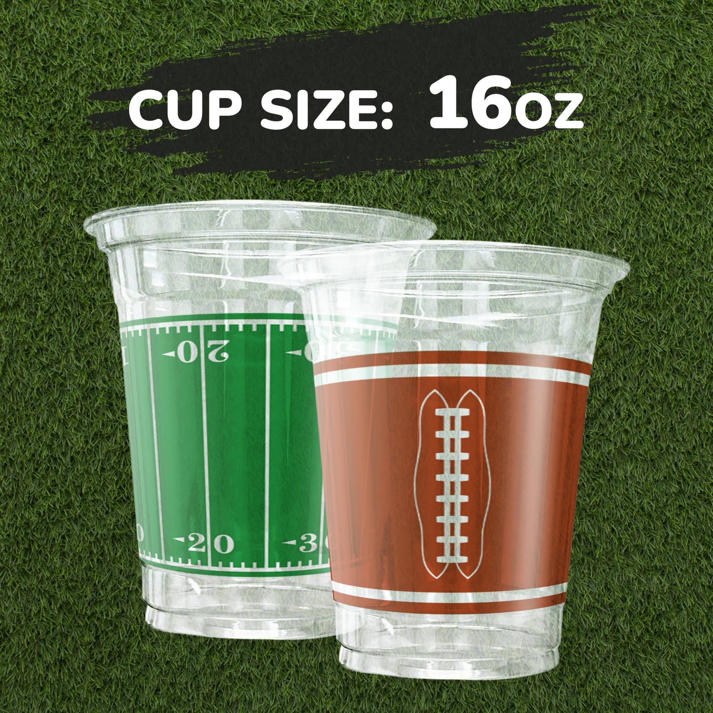 ArtCreativity 50 Pcs 16oz Football Party Cups – Super Bowl Disposable Cups