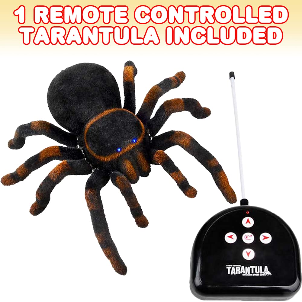 ArtCreativity Remote Control Spider – 8 Moving Legs, Light Up Eyes, Furry Tarantula Toy