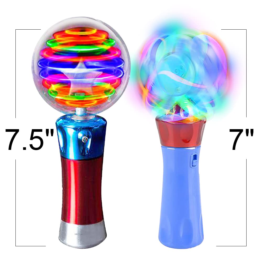 ArtCreativity Light Up Magic Ball Wand & Spinning Light Wands – LED Toy Set for Kids