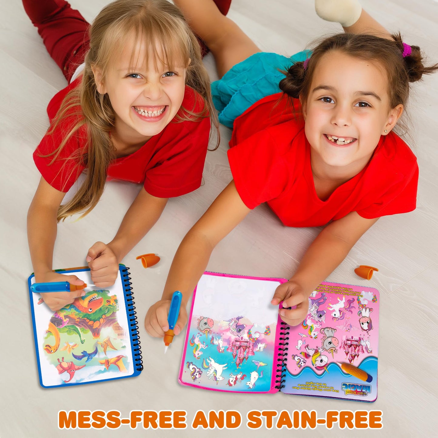 ArtCreativity 4-Pack Water Coloring Books for Toddlers – Mess-Free & Portable
