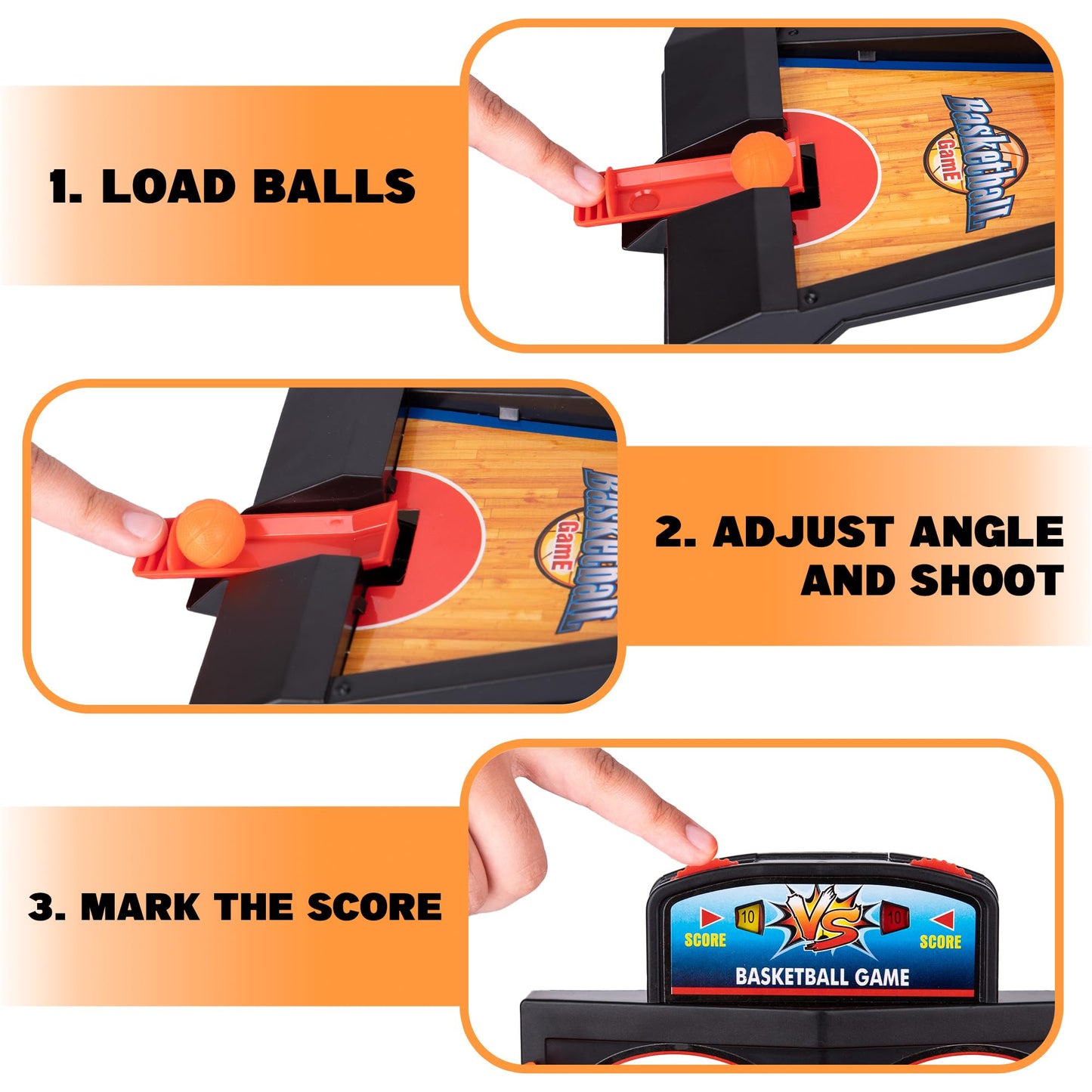 ArtCreativity Mini Basketball Game Set – 20 Mini Balls, Desk-Top Fun