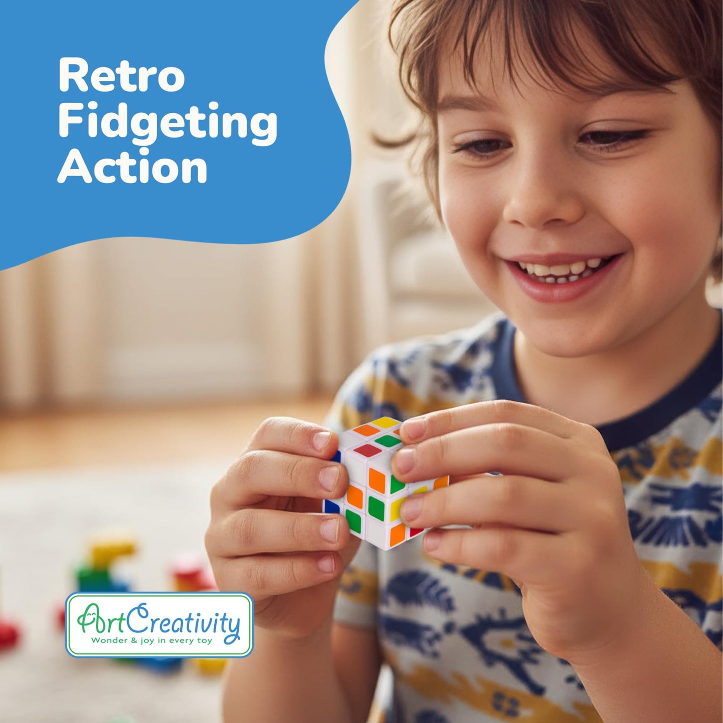 ArtCreativity 48 Pack Mini Rubix Cubes – Portable Fidget Toys for Kids & Adults