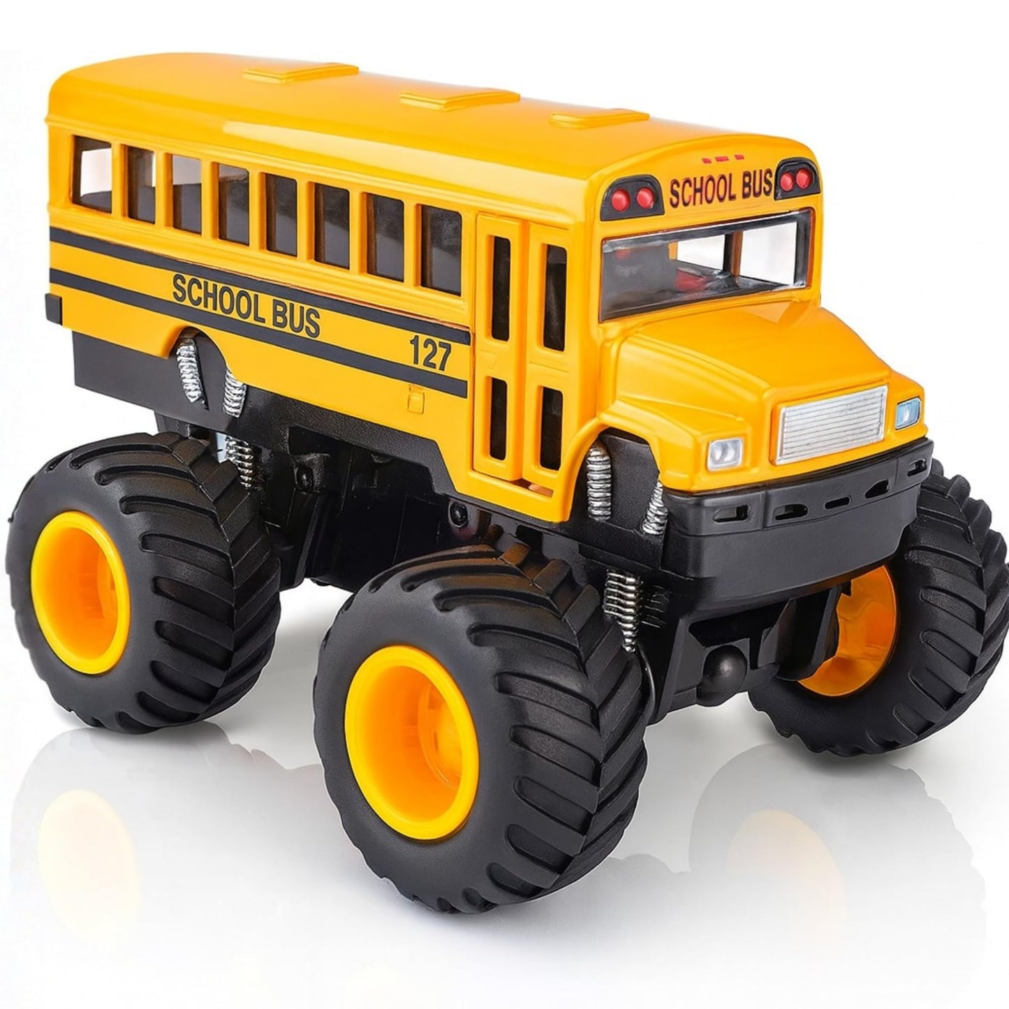 ArtCreativity 5-Inch Diecast Monster School Bus – Pullback Toy Truck with Big Wheels