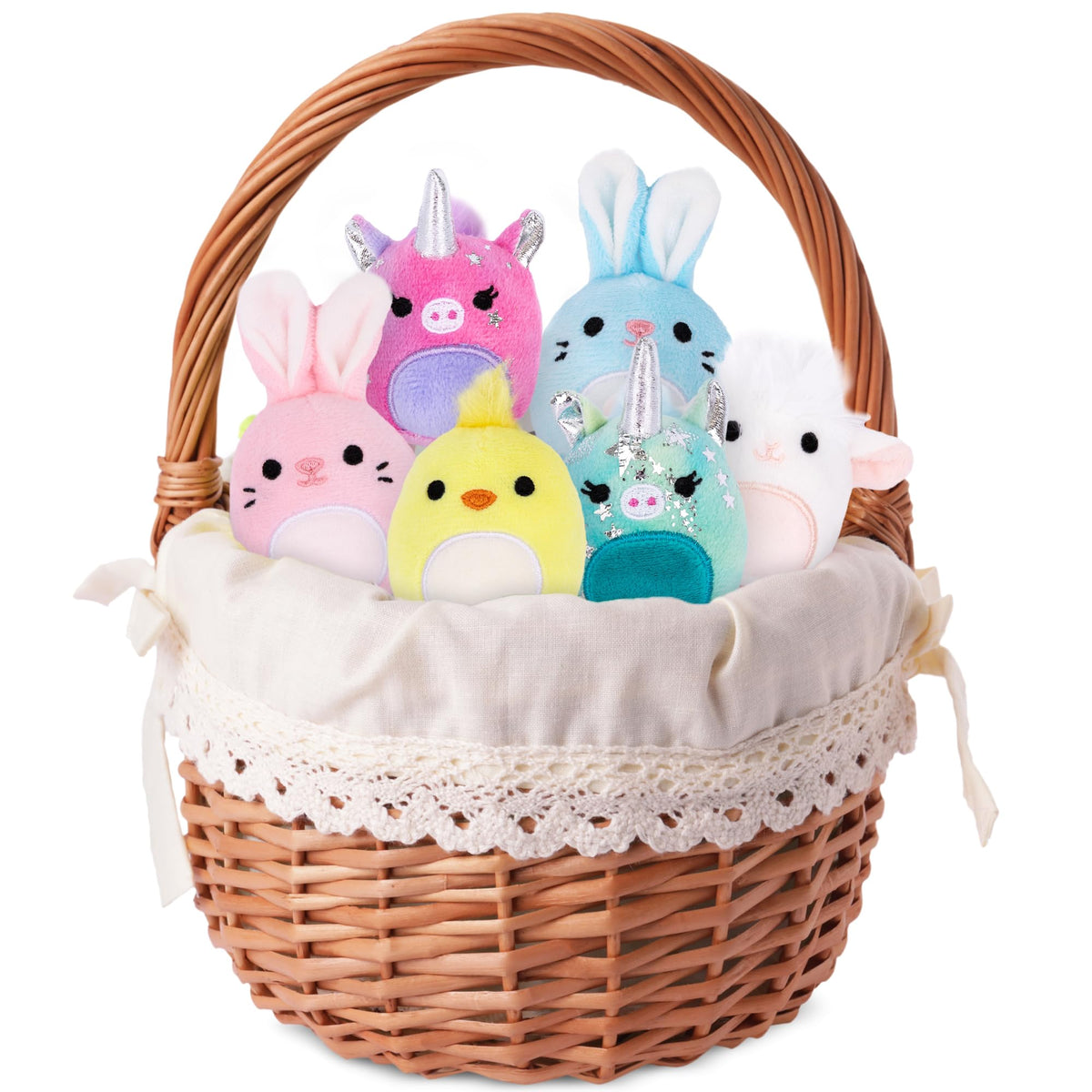 ArtCreativity Bulk Easter Stuffed Animals — 6 Pastel Plush Toys