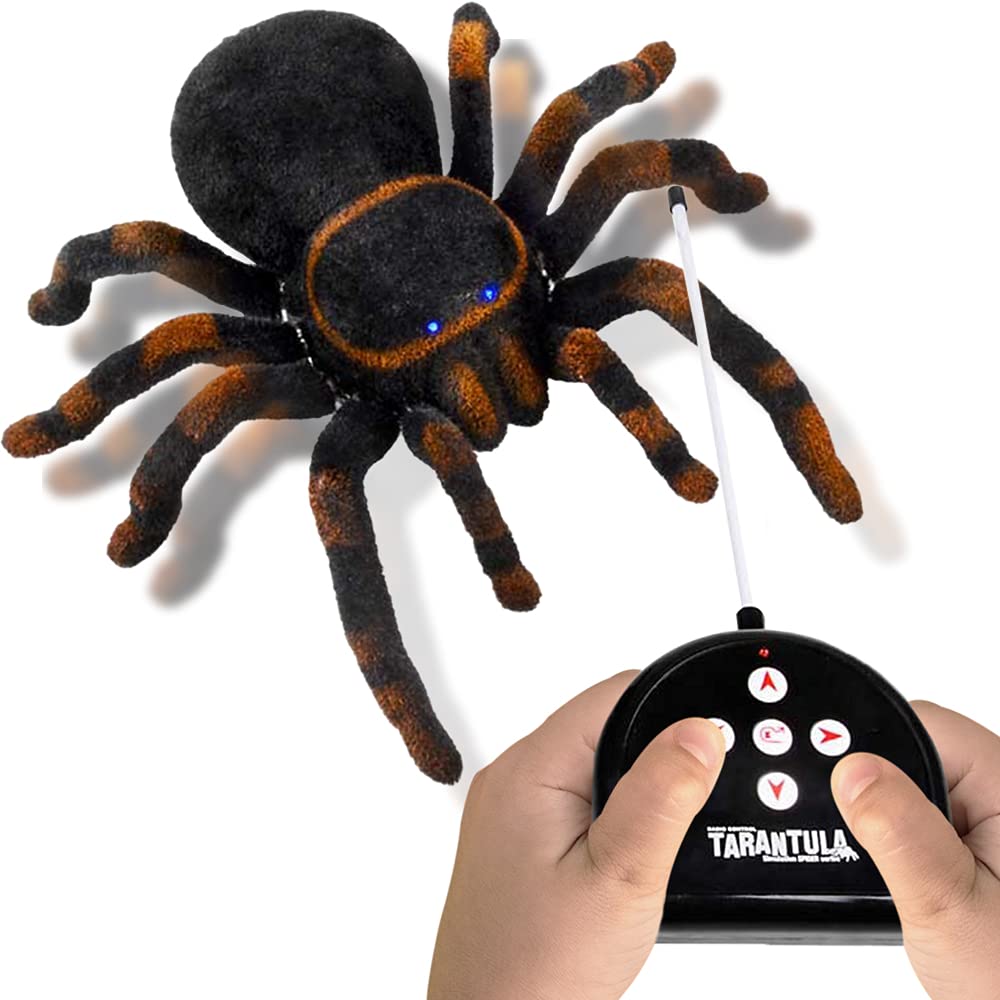 ArtCreativity Remote Control Spider – 8 Moving Legs, Light Up Eyes, Furry Tarantula Toy
