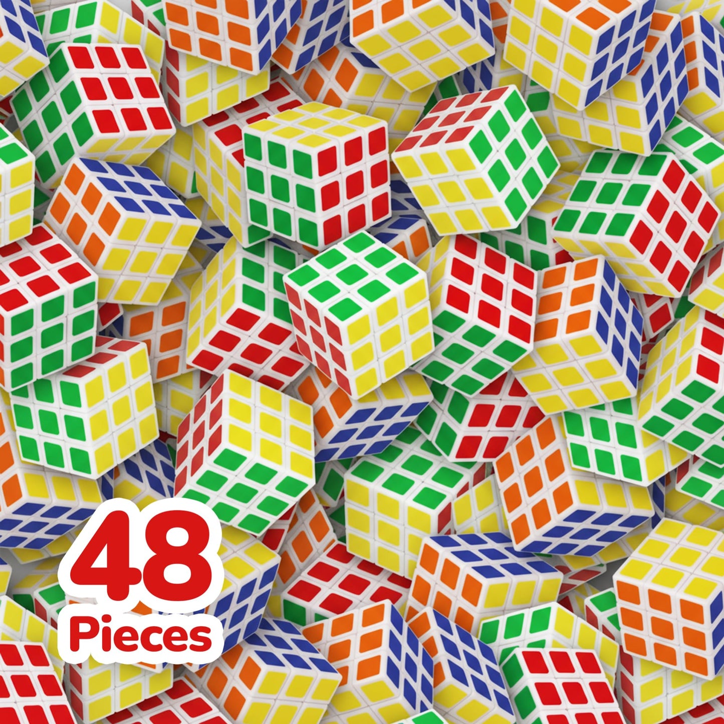 ArtCreativity 48 Pack Mini Rubix Cubes – Portable Fidget Toys for Kids & Adults