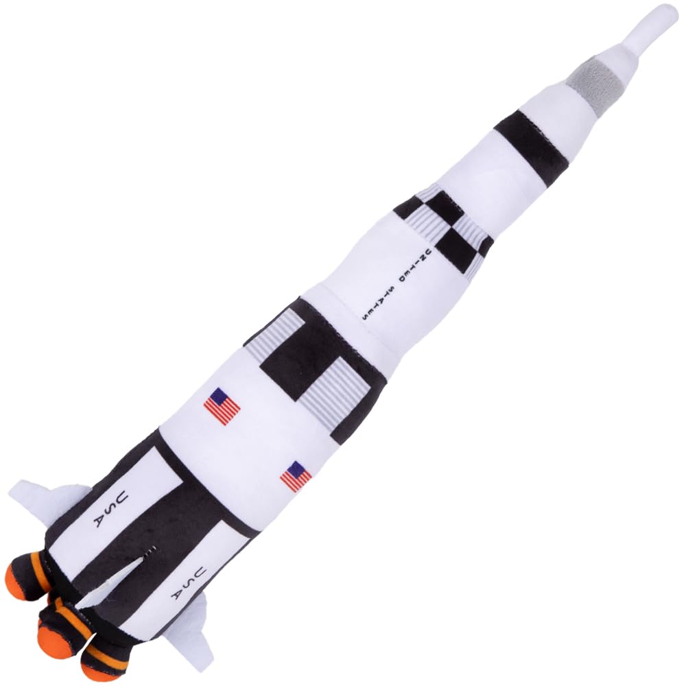 ArtCreativity Saturn Rocket Plush Toy – 18.5-Inch Space Shuttle for Kids & Space Room Décor