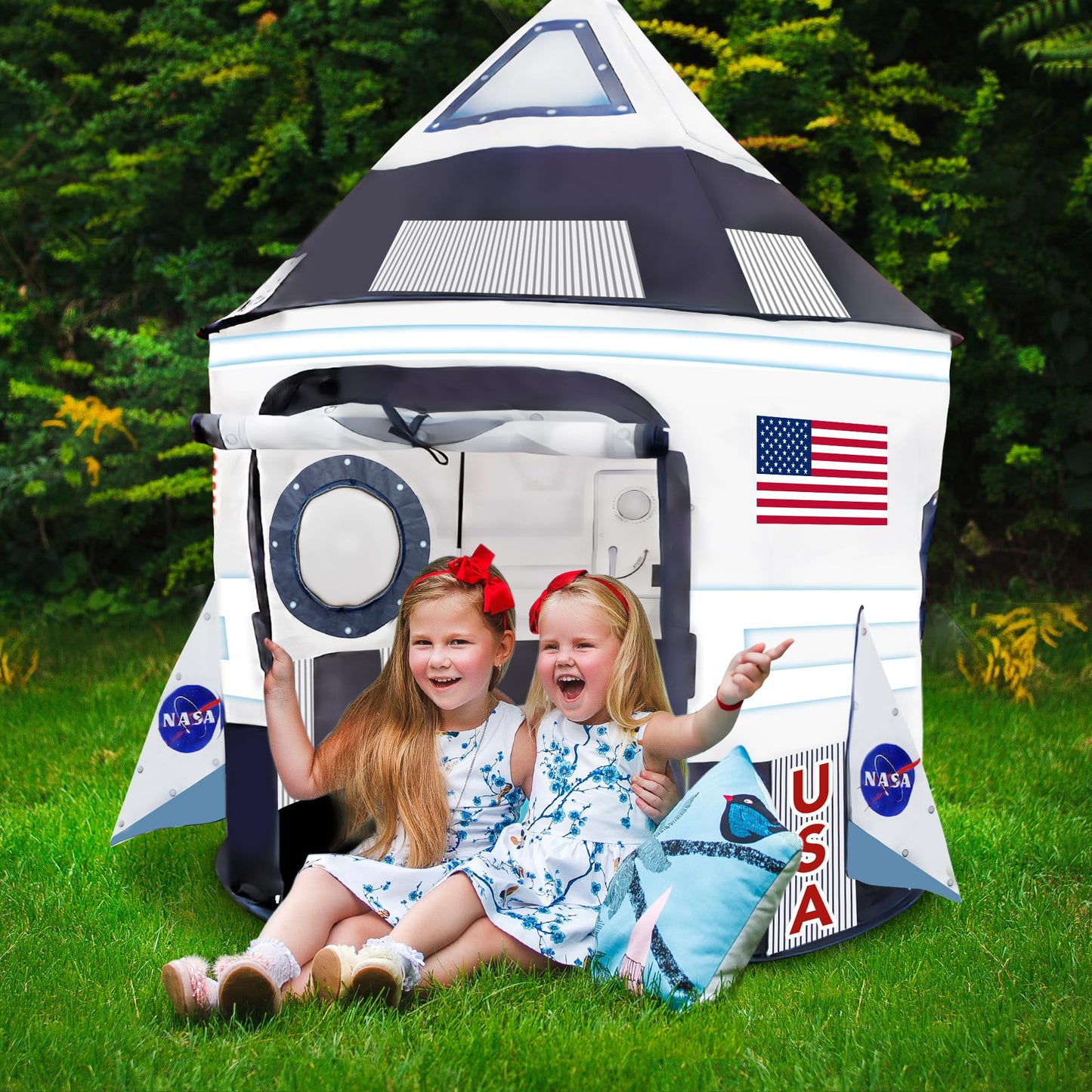ArtCreativity Kids Pop-Up Space Tent | Indoor/Outdoor Spaceship Playhouse for Ages 4-12