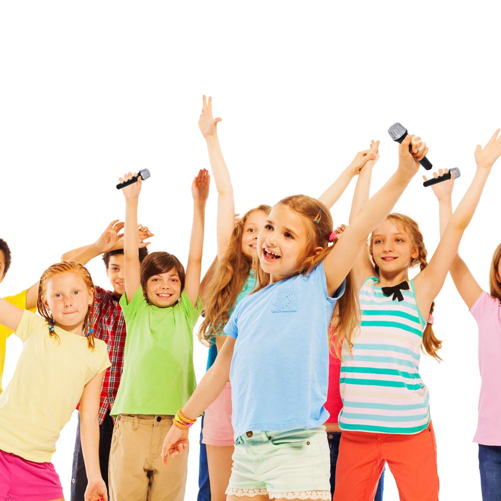 ArtCreativity 12-Pack 5.5-Inch Toy Microphones for Kids – Realistic Pretend Play Mics for Karaoke