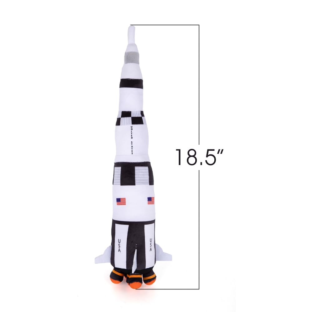 ArtCreativity Saturn Rocket Plush Toy – 18.5-Inch Space Shuttle for Kids & Space Room Décor