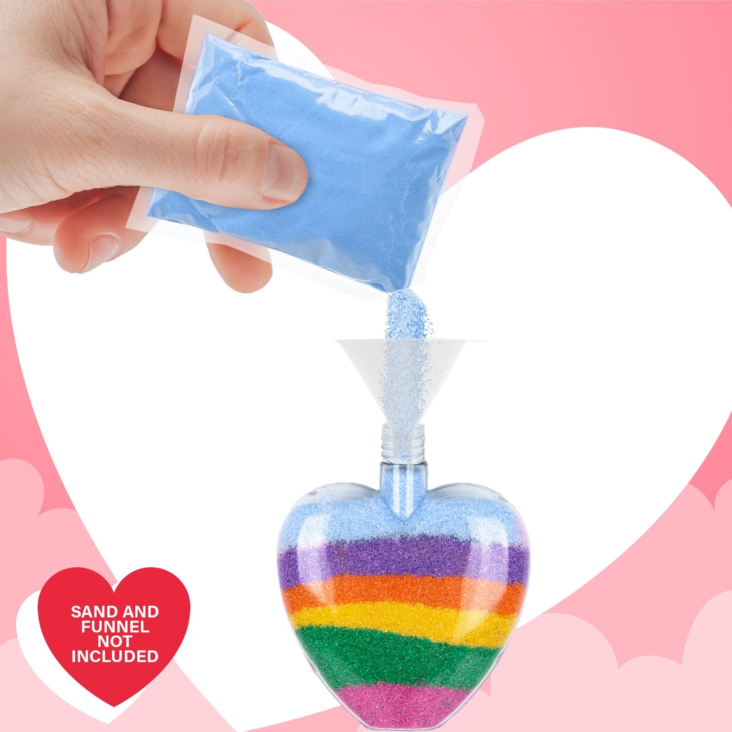 Valentine's Day Sand Art Heart Necklaces — 36-Pack by ArtCreativity