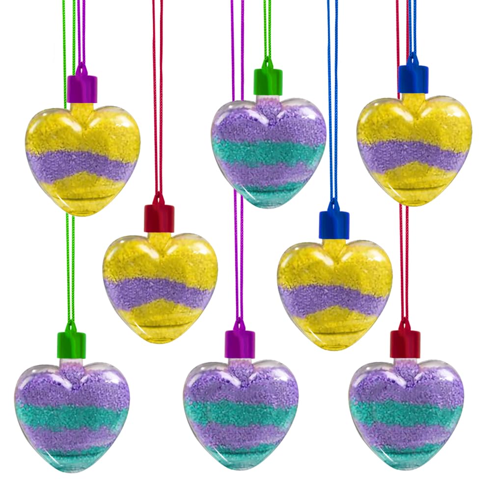 Valentine's Day Sand Art Heart Necklaces — 36-Pack by ArtCreativity