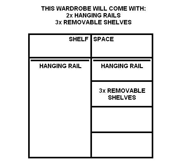 Arti AR-03 Sliding Door Wardrobe 181cm