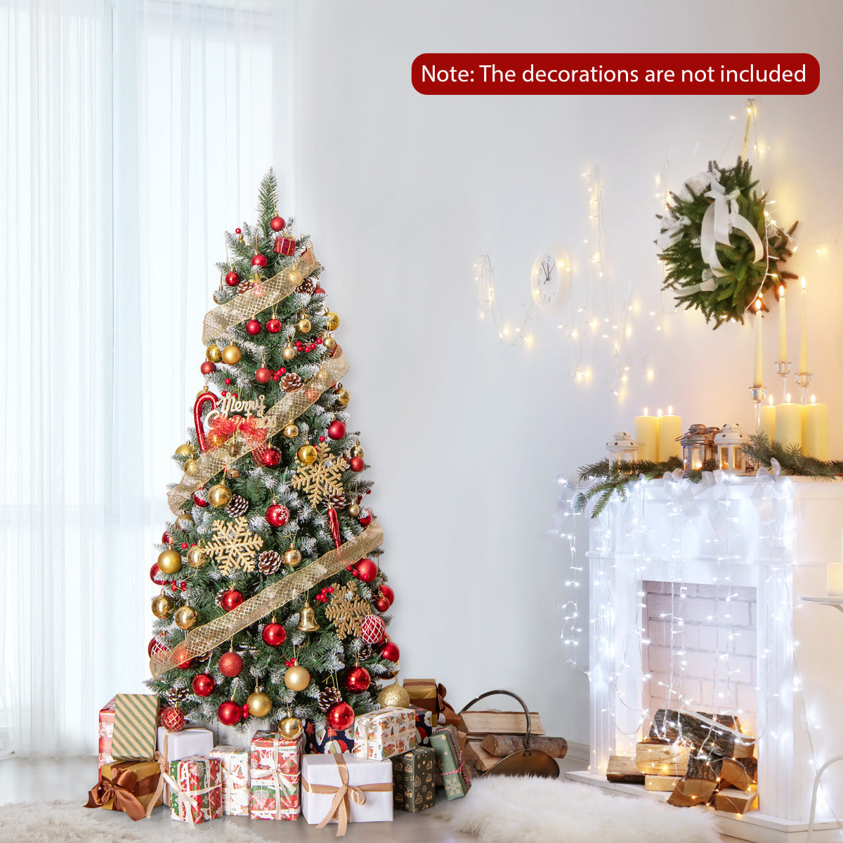 Artificial Christmas Tree with Branch Tips and Natural Pine Cones-150 cm