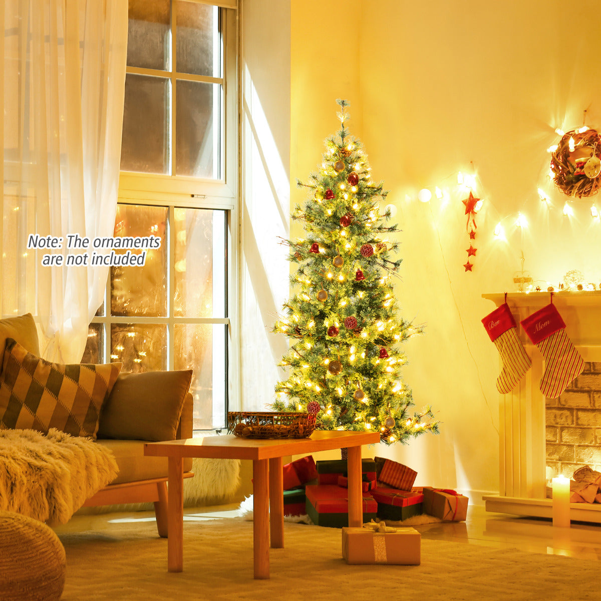 Artificial Christmas Tree with Branch Tips and Needles-180 cm