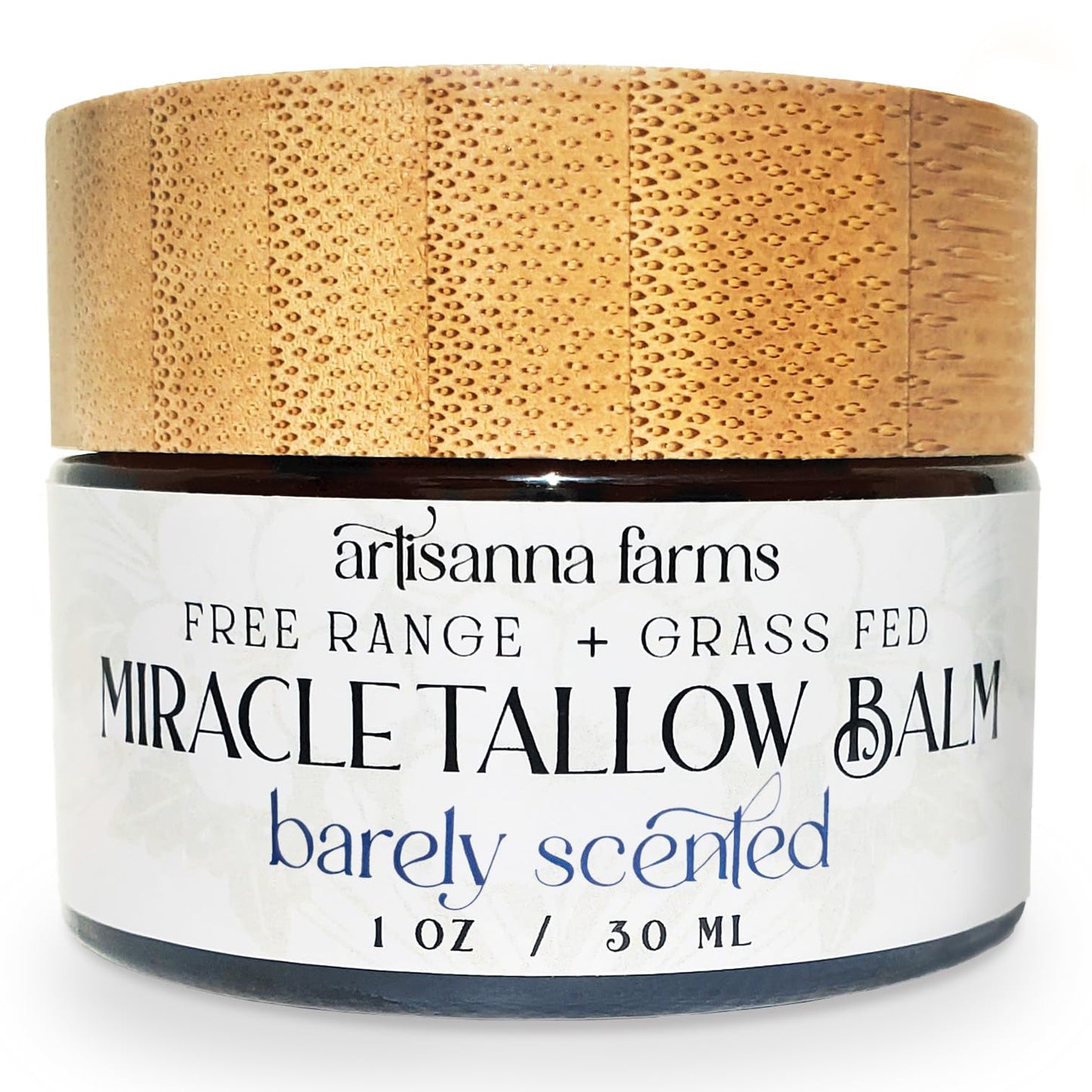 Artisanna Farms Miracle Tallow Balm – Hand-Crafted in the USA with Manuka Honey, Grass-Fed Tallow & Herbal Infusions (1 oz, Barely Scented)